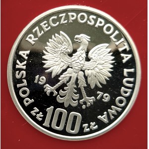 Polska, PRL (1944-1989), 100 złotych 1979, Ochrona Środowiska - Kozica - próba, srebro