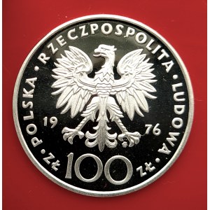 Polska, PRL (1944-1989), 100 złotych 1976, Tadeusz Kościuszko - próba, srebro