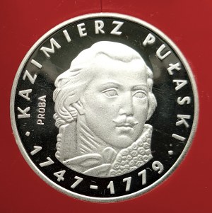 Poland, People's Republic of Poland 1944-1989, 100 gold 1976, Kazimierz Pulaski - sample, silver
