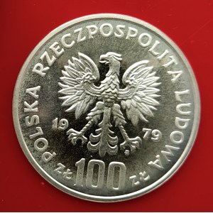 Polska, PRL (1944-1989), 100 złotych 1979, Henryk Wieniawski - próba, srebro