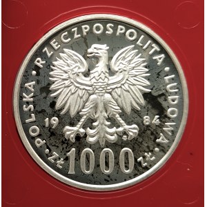 Polska, PRL (1944-1989), 1000 złotych 1984, 40-Lecie PRL - próba, srebro (1)