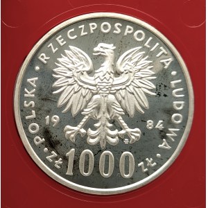 Polska, PRL (1944-1989), 1000 złotych 1984, 40-Lecie PRL - próba, srebro (3)
