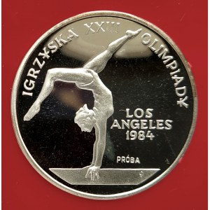 Poland, People's Republic of Poland (1944-1989), 500 gold 1983, Games of the XXIII Olympiad - Los Angeles 1984 - sample, silver
