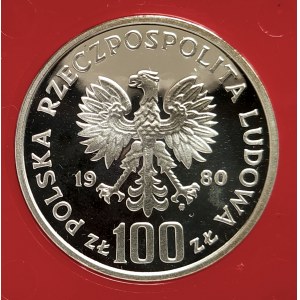 Polen, Volksrepublik Polen (1944-1989), 100 Gold 1980, Dar Pomorza - Muster, Silber