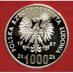 Polska, PRL (1944-1989), 1000 złotych 1987, Wratislavia - próba, srebro (1)