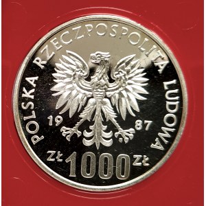 Polska, PRL (1944-1989), 1000 złotych 1987, Wratislavia - próba, srebro (2)