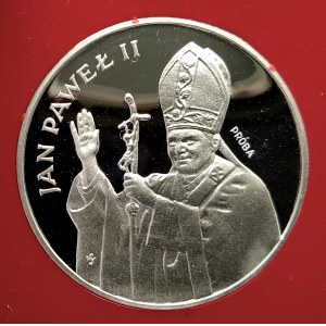 Polska, PRL (1944-1989), 1000 złotych 1982, Jan Paweł II - półpostać - próba, srebro (3)