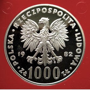 Poland, People's Republic of Poland (1944-1989), 1,000 gold 1982, John Paul II - half figure - sample, silver (3)