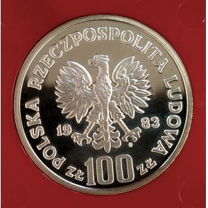 Polen, Volksrepublik Polen (1944-1989), 100 Gold 1983, Umweltschutz - Bären - Muster, Silber (2)