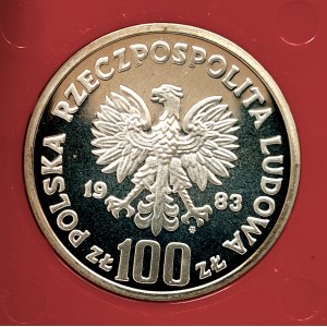 Polen, Volksrepublik Polen (1944-1989), 100 Gold 1983, Umweltschutz - Bären - Muster, Silber (3)