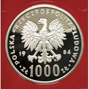 Poland, PRL (1944-1989), 1000 gold 1984, Wincenty Witos - sample, silver (1)