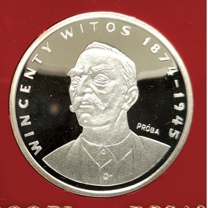 Polska, PRL (1944-1989), 1000 złotych 1984, Wincenty Witos - próba, srebro (2)