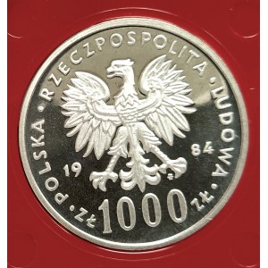 Poland, People's Republic of Poland (1944-1989), 1000 gold 1984, Wincenty Witos - sample, silver (3)