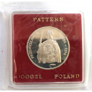 Poland, People's Republic of Poland (1944-1989), 1,000 gold 1985, Przemyslaw II - half figure - sample, silver (1)