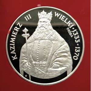 Polska, PRL (1944-1989), 1000 złotych 1987, Kazimierz III Wielki - próba, srebro (1)