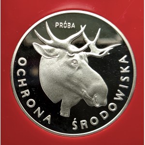 Polen, Volksrepublik Polen (1944-1989), 100 Zloty 1978, Umweltschutz - Elch - Muster, Silber