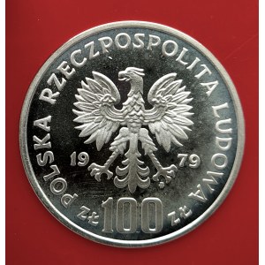 Polen, PRL (1944-1989), 100 Zloty 1979, Ludwik Zamenhof - Muster, Silber
