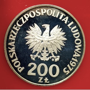 Polska, PRL (1944-1989), 200 złotych 1975, XXX Rocznica Zwycięstwa nad Faszyzmem - próba, srebro