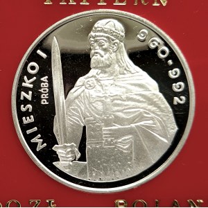 Polen, Volksrepublik Polen (1944-1989), 200 Gold 1979, Mieszko I. - Halbfigur - Probe, Silber