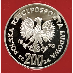 Polen, Volksrepublik Polen (1944-1989), 200 Gold 1979, Mieszko I. - Halbfigur - Probe, Silber