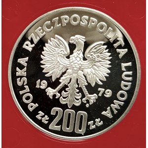 Poland, People's Republic of Poland (1944-1989), 200 gold 1979, Mieszko I - half figure - sample, silver