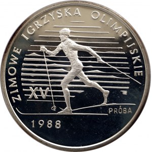 Polska, PRL (1944-1989), 1000 złotych 1987, XV Igrzyska Olimpijskie 1988 - próba, srebro (1)