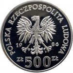 Poland, People's Republic of Poland (1944-1989), 500 gold 1986, Environmental Protection - Owl with young (1)