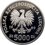 Poland, People's Republic of Poland (1944-1989), 5,000 gold 1989, Ladislaus II Jagiello - half figure (1)