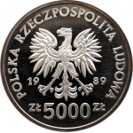 Polska, PRL (1944-1989), 5000 złotych 1989, Władysław II Jagiełło - półpostać (2)