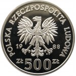 Poland, People's Republic of Poland (1944-1989), 500 gold 1988, XIV World Cup - Italy 1990 (1)