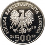 Polska, PRL (1944-1989), 500 złotych 1988, XIV Mistrzostwa Świata w Piłce Nożnej - Włochy 1990 (2)