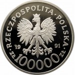 Polska, Rzeczpospolita od 1989 roku, 100000 złotych 1991, Żołnierz Polski na Frontach II Wojny Światowej - Narvik 1940 (1)