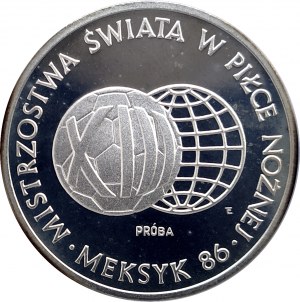 Poland, People's Republic of Poland (1944-1989), 1000 gold 1986, World Cup - Mexico '86 - sample, silver (1)