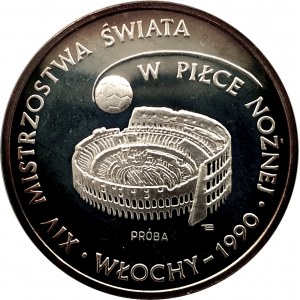 Polska, PRL (1944-1989), 1000 złotych 1988, XIV Mistrzostwa Świata w Piłce Nożnej - Włochy 1990 - próba, srebro (1)
