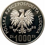 Poland, People's Republic of Poland (1944-1989), 1000 gold 1988, XIV World Cup - Italy 1990 - sample, silver (1)