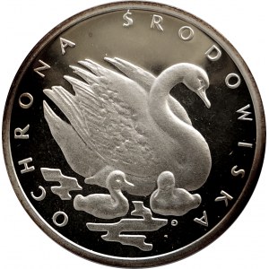 Polska, PRL (1944-1989), 500 złotych 1984, Ochrona Środowiska - Łabędzie (2)