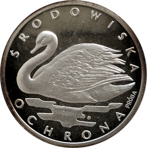 Polska, PRL (1944-1989), 1000 złotych 1984, Ochrona Środowiska - Łabądź - próba, srebro (1)