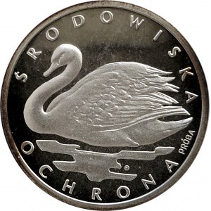 Poland, People's Republic of Poland (1944-1989), 1000 gold 1984, Environmental Protection - Swan - sample, silver (1)