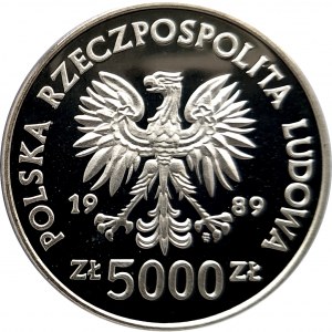 Polska, PRL (1944-1989), 5000 złotych 1989, Ratujemy Zabytki Torunia (1)