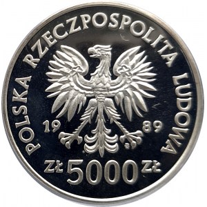 Polska, PRL (1944-1989), 5000 złotych 1989, Ratujemy Zabytki Torunia (2)