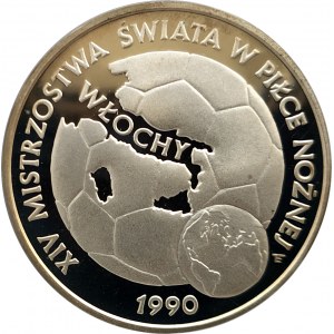 Polska, PRL (1944-1989), 20000 złotych 1989, XIV Mistrzostwa Świata w Piłce Nożnej - Włochy 1990 - piłka (2)