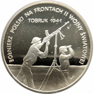 Polska, Rzeczpospolita od 1989 roku, 100000 złotych 1991, Żołnierz na Frontach II Wojny Światowej - Tobruk 1941 (1)