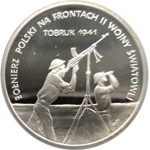 Polska, Rzeczpospolita od 1989 roku, 100000 złotych 1991, Żołnierz na Frontach II Wojny Światowej - Tobruk 1941 (2)