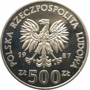 Poland, People's Republic of Poland (1944-1989), 500 gold 1987, Games of XXIV Olympiad - Seoul 1988 (1)