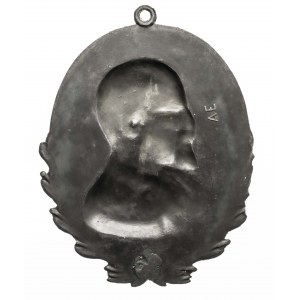 Polska, Medalion, Henryk Sienkiewicz, 12,5x16,5 cm, przełom XIX/XX w.
