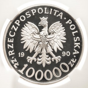Poland, Republic since 1989, 100,000 zloty 1990, Solidarity, type D, SAMPLE