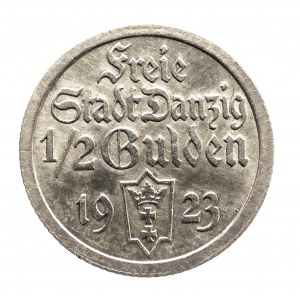 Wolne Miasto Gdańsk, 1/2 guldena 1923, Ultrecht