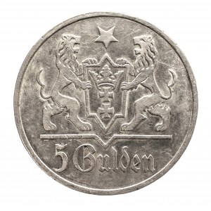 Free Maisto Danzig, 5 Gulden 1923, Ultrecht