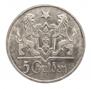 Wolne Maisto Gdańsk, 5 guldenów 1923, Ultrecht
