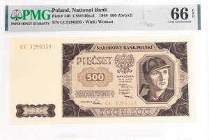 Poland, PRL (1944 - 1989), 500 zloty 1948, CC series